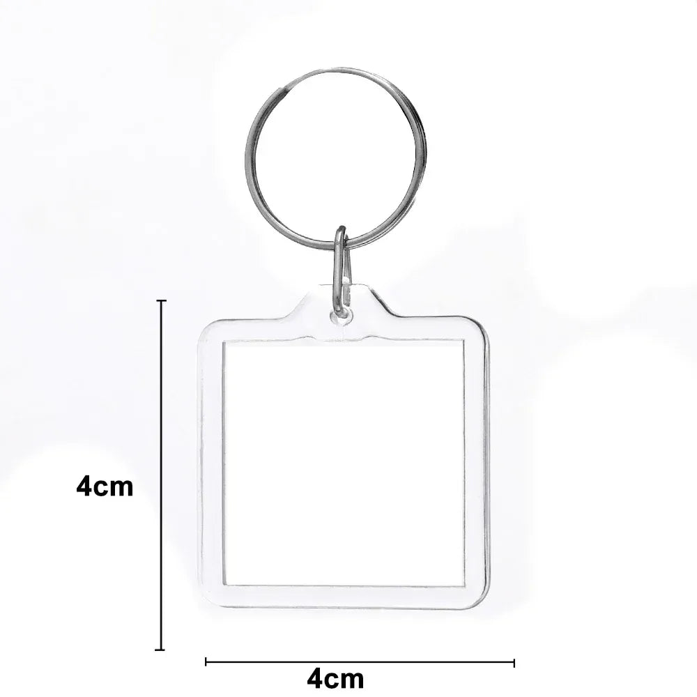 Porte-clés | Étui transparent carré | Sivalc Style 08 / 1pcs