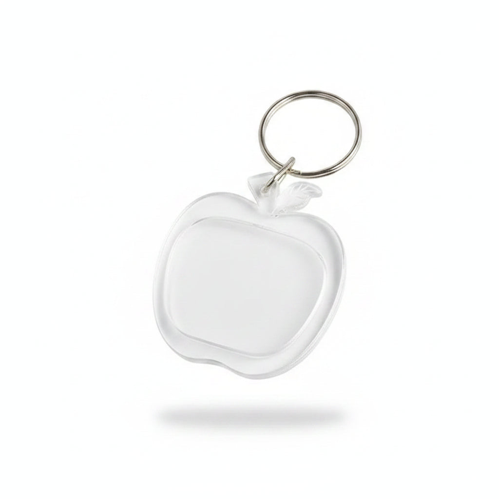 Porte-clés | Étui transparent pomme | Sivalc 7 / 1pc