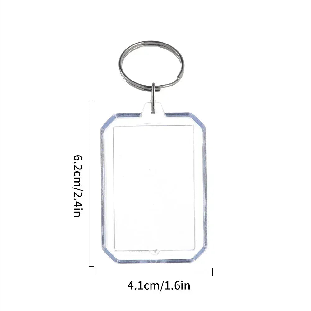 Porte-clés | Étui transparent rectangulaire | Sivalc Style 05 / 10Pcs