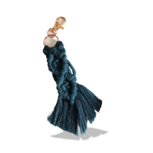 Porte-clés | Accessoire en tissu macramé | Sivalc Bleu foncé