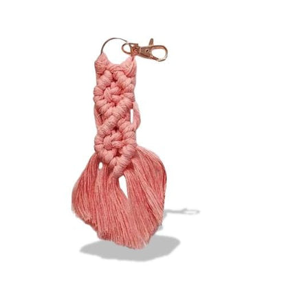 Porte-clés | Accessoire en tissu macramé | Sivalc Rose