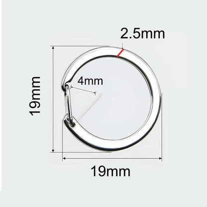 Porte-clés | Anneau ouvert à ressort | Sivalc 19mm / 5 PCS