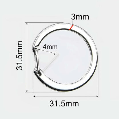 Porte-clés | Anneau ouvert à ressort | Sivalc 31mm / 5 PCS