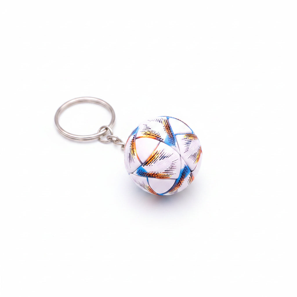 Porte-clÃ©s | Ballon de football Coupe du monde FIFA 2022 (Qatar) - Al Rihla (orange & bleu) | Sivalc