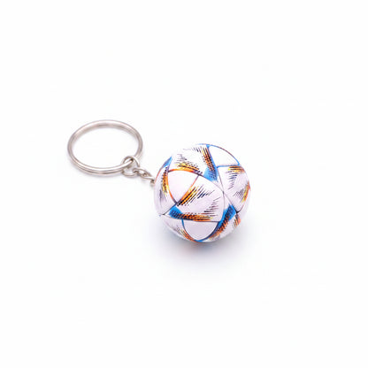 Porte-clÃ©s | Ballon de football Coupe du monde FIFA 2022 (Qatar) - Al Rihla (orange & bleu) | Sivalc