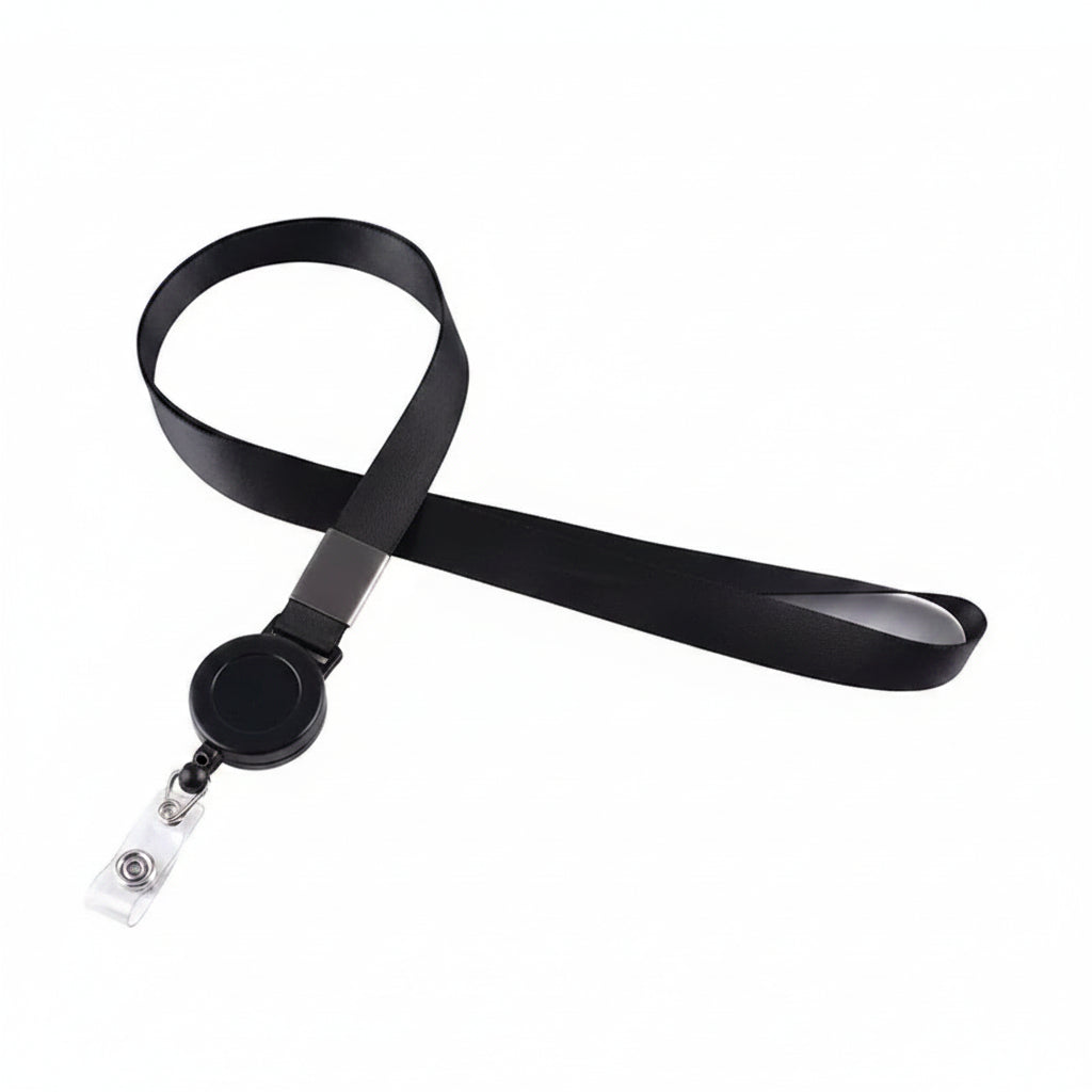 Porte-clés | Bobine rétractable & lanière | Sivalc black