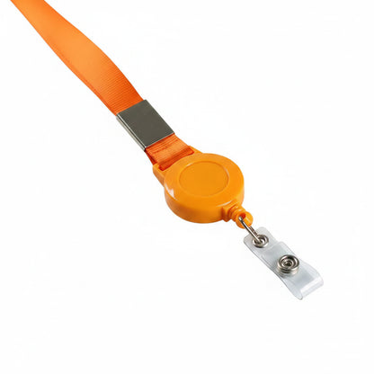Porte-clés | Bobine rétractable & lanière | Sivalc orange