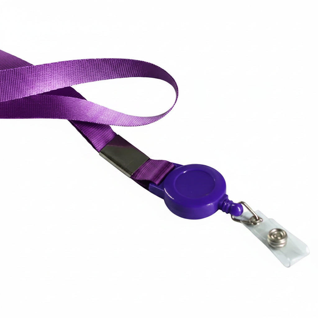 Porte-clés | Bobine rétractable & lanière | Sivalc purple