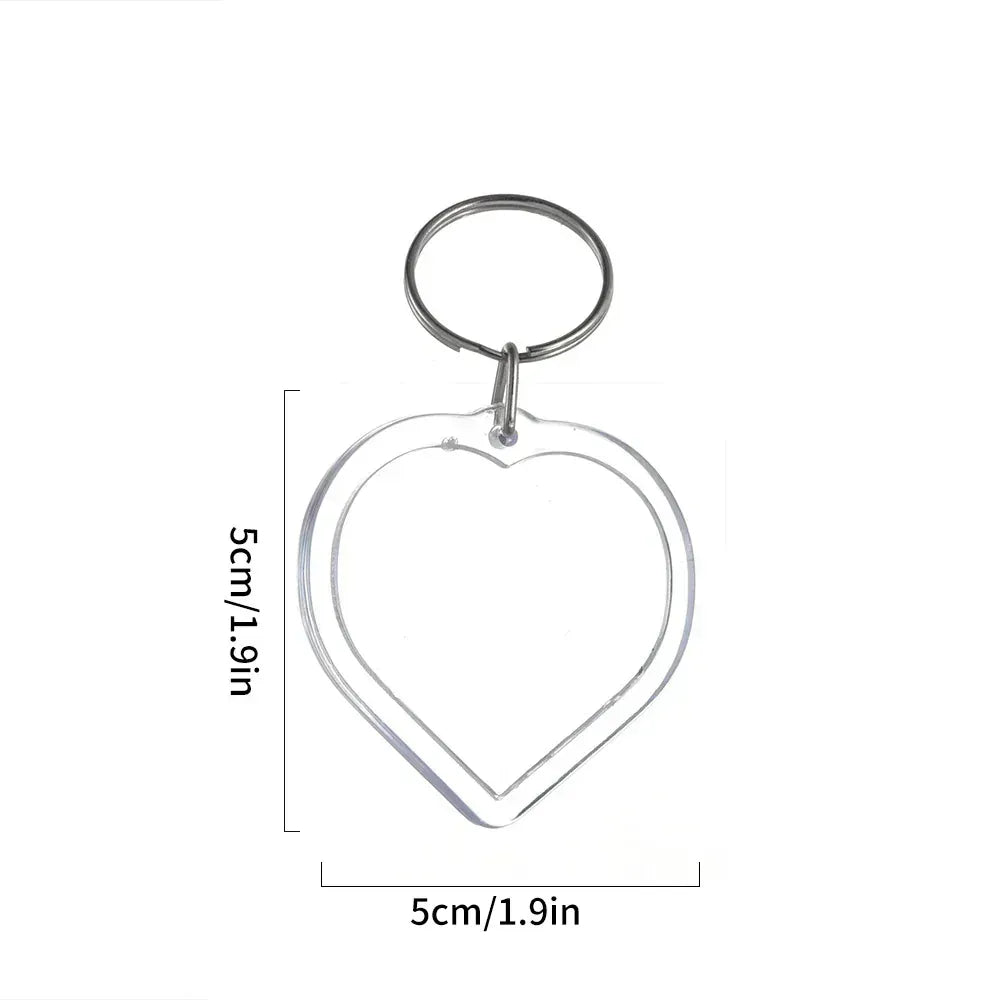 Porte-clés | Étui transparent cœur | Sivalc Style 04 / 1pcs