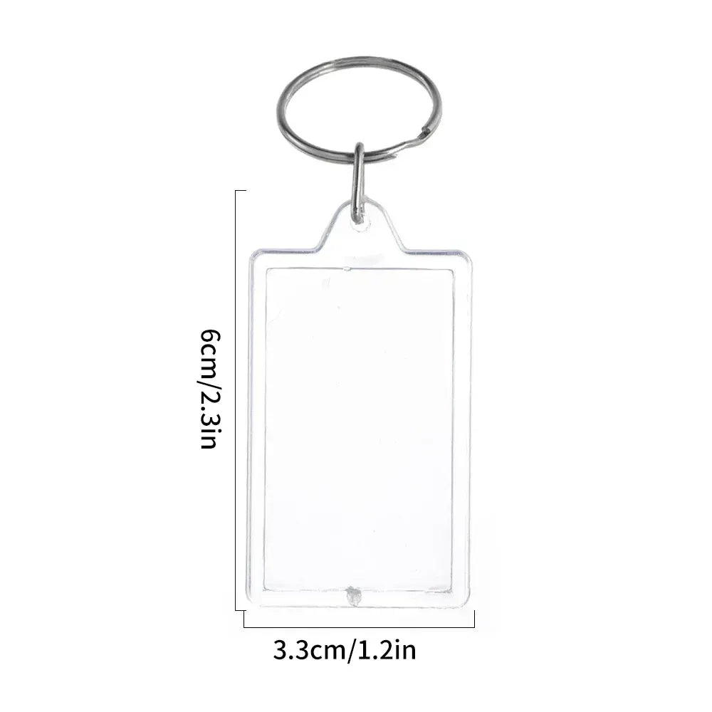 Porte-clés | Étui transparent rectangulaire | Sivalc Style 01 / 10Pcs