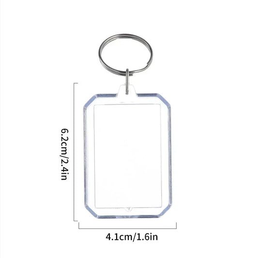 Porte-clés | Étui transparent rectangulaire | Sivalc Style 05 / 10Pcs