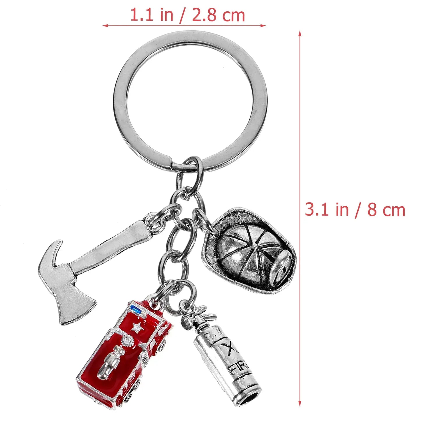 Porte-clés | Mini-objets pompier | Sivalc As Shown / 8.00X2.80X1.00CM