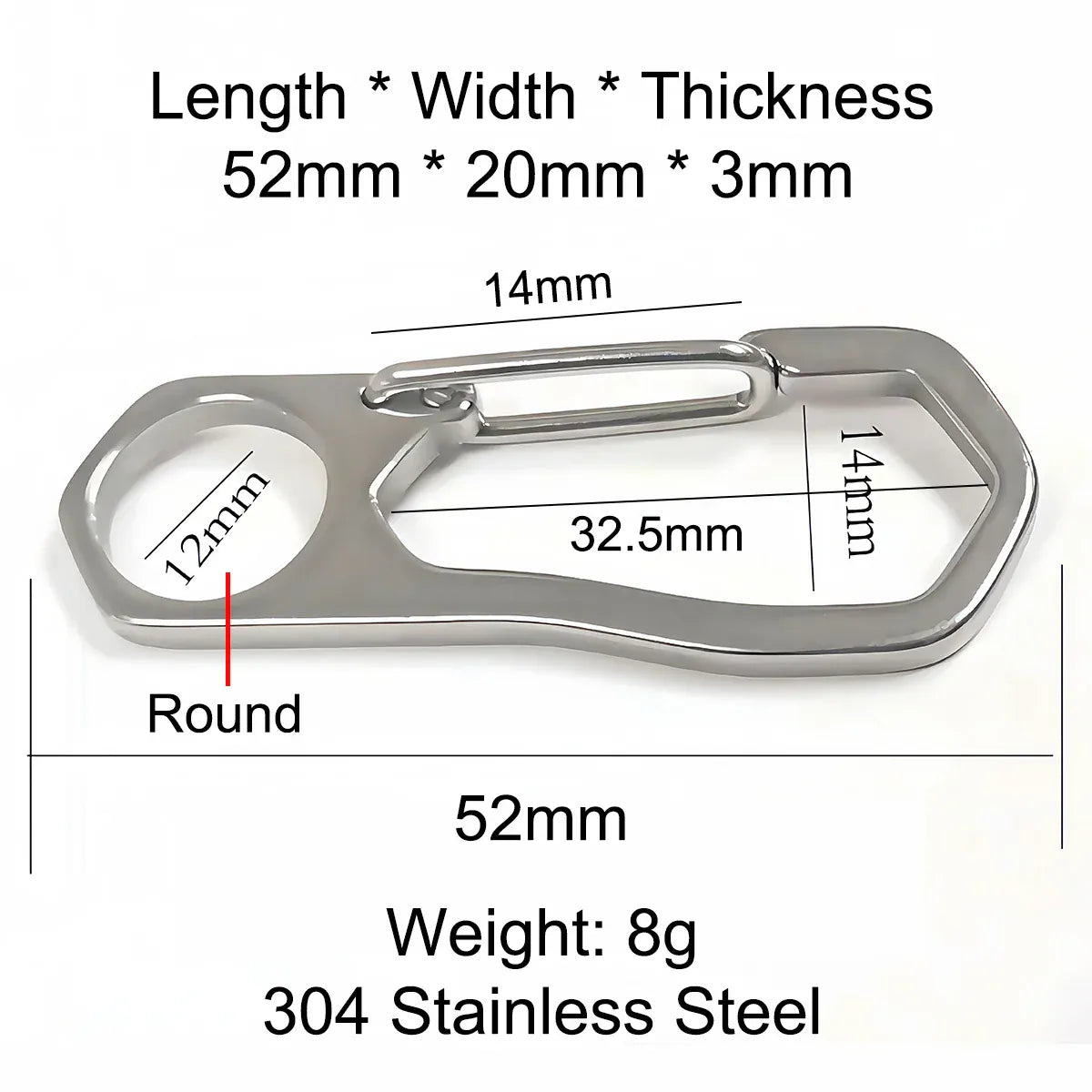 Porte-clés | Mousqueton accroche circulaire | Sivalc Round / 1 PCS