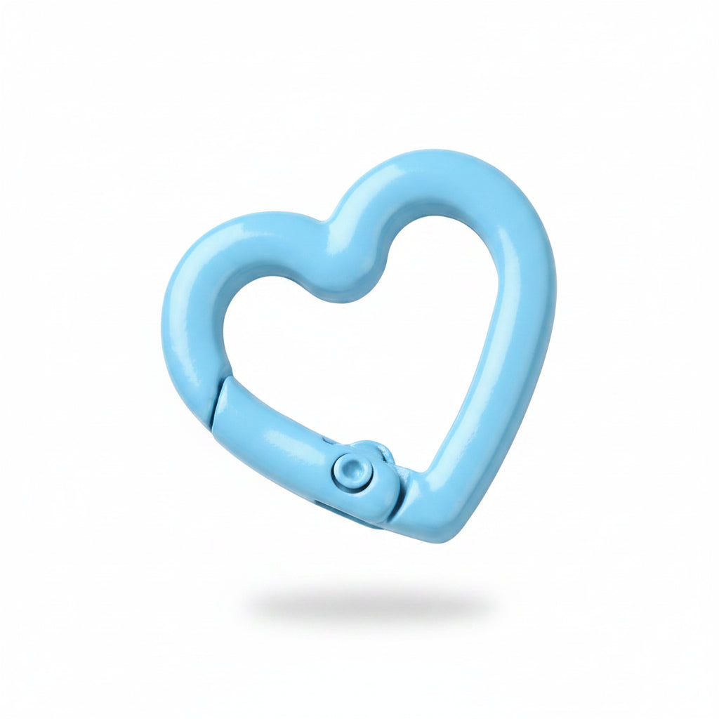 Porte-clés | Mousqueton cœur | Sivalc Light Blue