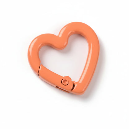 Porte-clés | Mousqueton cœur | Sivalc orange