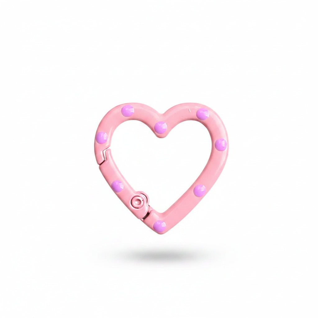 Porte-clés | Mousqueton cœur | Sivalc pink1
