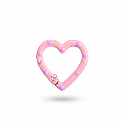 Porte-clés | Mousqueton cœur | Sivalc pink1