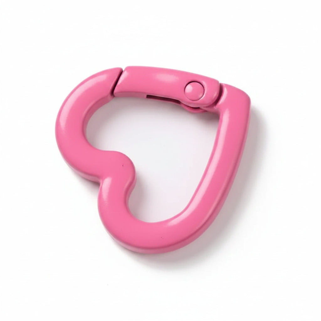 Porte-clés | Mousqueton cœur | Sivalc rose red