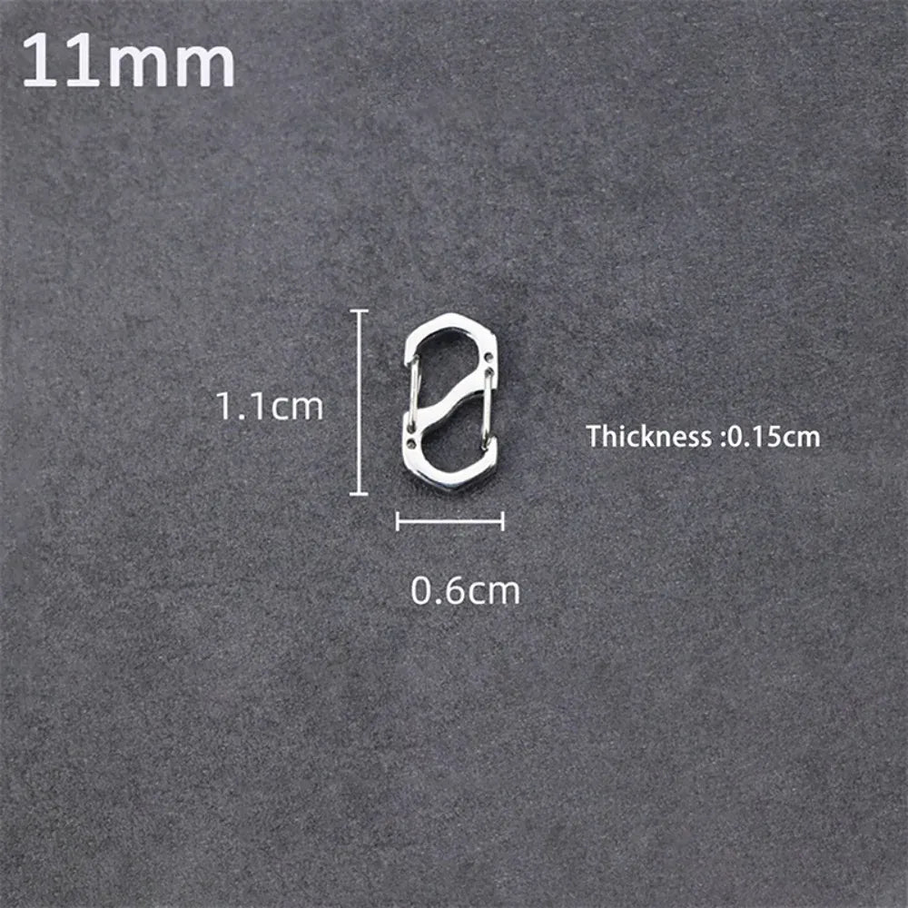 Porte-clés | Mousqueton double hexagonal | Sivalc 11mm 10PCS