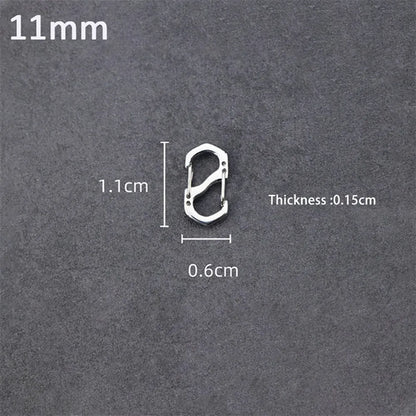 Porte-clés | Mousqueton double hexagonal | Sivalc 11mm 10PCS