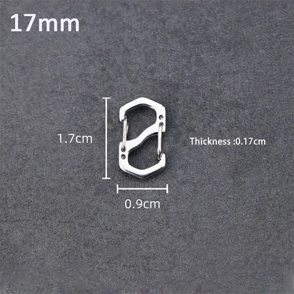 Porte-clés | Mousqueton double hexagonal | Sivalc 17mm 10PCS