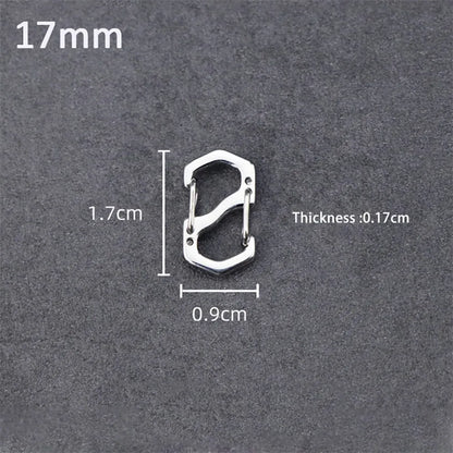 Porte-clés | Mousqueton double hexagonal | Sivalc 17mm 10PCS