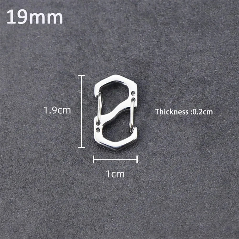 Porte-clés | Mousqueton double hexagonal | Sivalc 19mm 10PCS