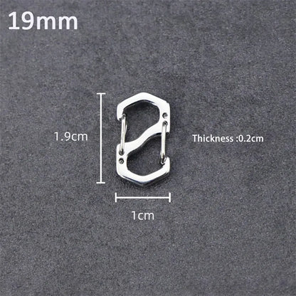 Porte-clés | Mousqueton double hexagonal | Sivalc 19mm 10PCS