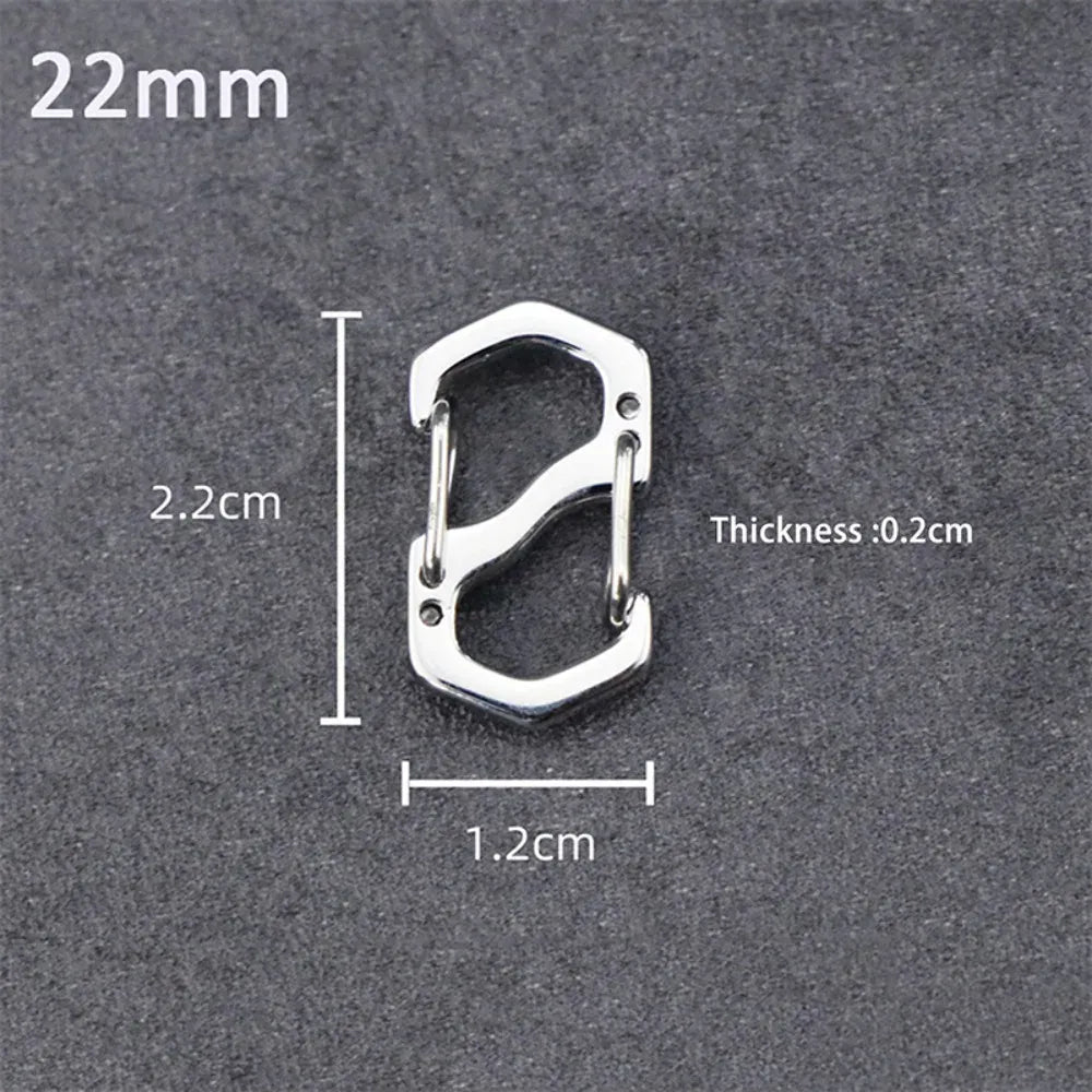 Porte-clés | Mousqueton double hexagonal | Sivalc 22mm 10PCS