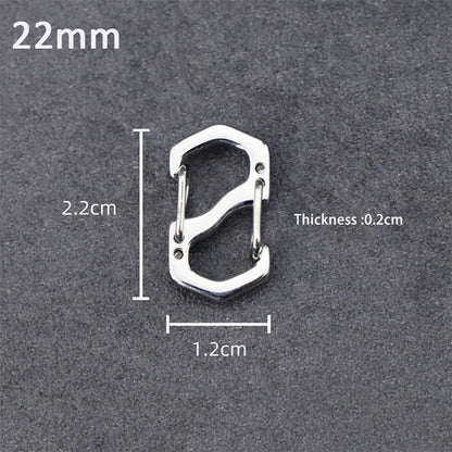 Porte-clés | Mousqueton double hexagonal | Sivalc 22mm 10PCS