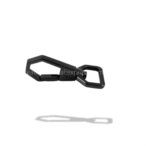 Porte-clés | Mousqueton pivotant hexagonal | Sivalc Noir / 13mm