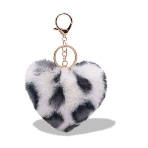 Porte-clés | Peluche cœur léopard | Sivalc 4
