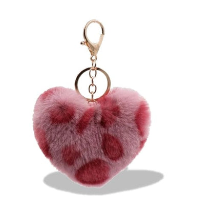 Porte-clés | Peluche cœur léopard | Sivalc 5