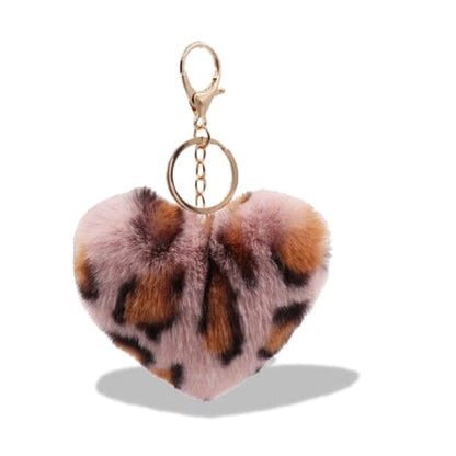 Porte-clés | Peluche cœur léopard | Sivalc 6