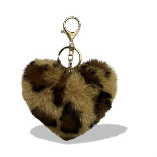 Porte-clés | Peluche cœur léopard | Sivalc 7