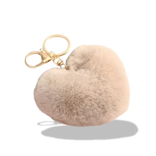 Porte-clés | Peluche cœur | Sivalc Abricot