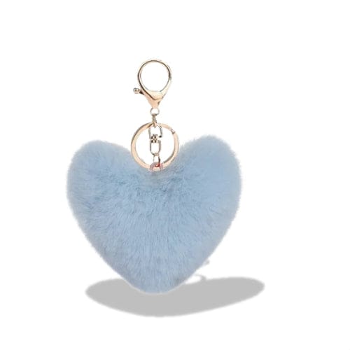 Porte-clés | Peluche cœur | Sivalc Bleu ciel