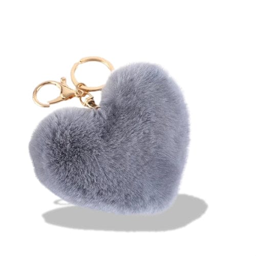 Porte-clés | Peluche cœur | Sivalc Gris