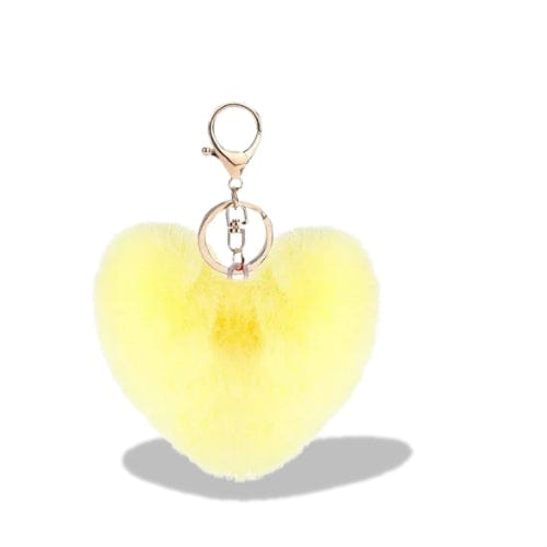 Porte-clés | Peluche cœur | Sivalc Jaune