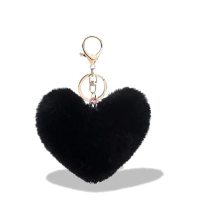 Porte-clés | Peluche cœur | Sivalc Noir