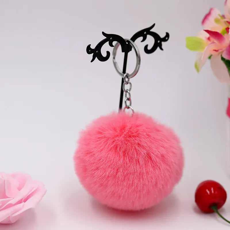 Porte-clés | Peluche pompon | Sivalc Orange