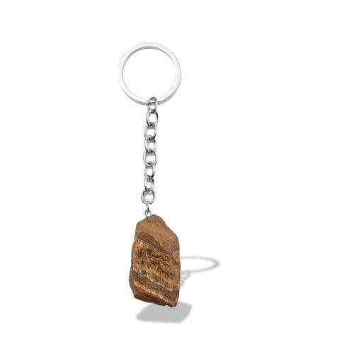 Porte-clés | Pierre naturelle brute Œil de tigre | Sivalc