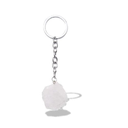 Porte-clés | Pierre naturelle brute Cristal blanc | Sivalc