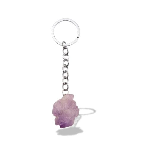 Porte-clés | Pierre naturelle brute Mini violette | Sivalc