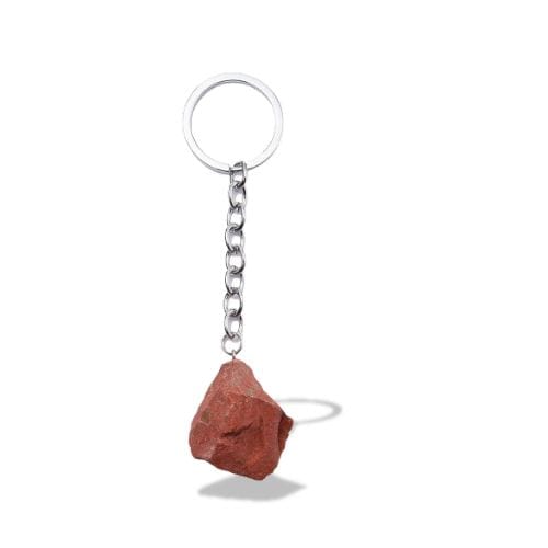 Porte-clés | Pierre naturelle brute Pierre rouge | Sivalc
