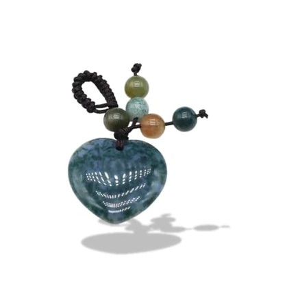 Porte-clés | Pierre naturelle cœur petite Agate d'Inde | Sivalc