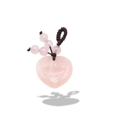 Porte-clés | Pierre naturelle cœur petite Quartz rose | Sivalc