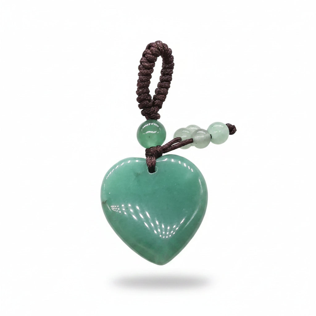 Porte-clés | Pierre précieuse cœur Aventurine verte | Sivalc