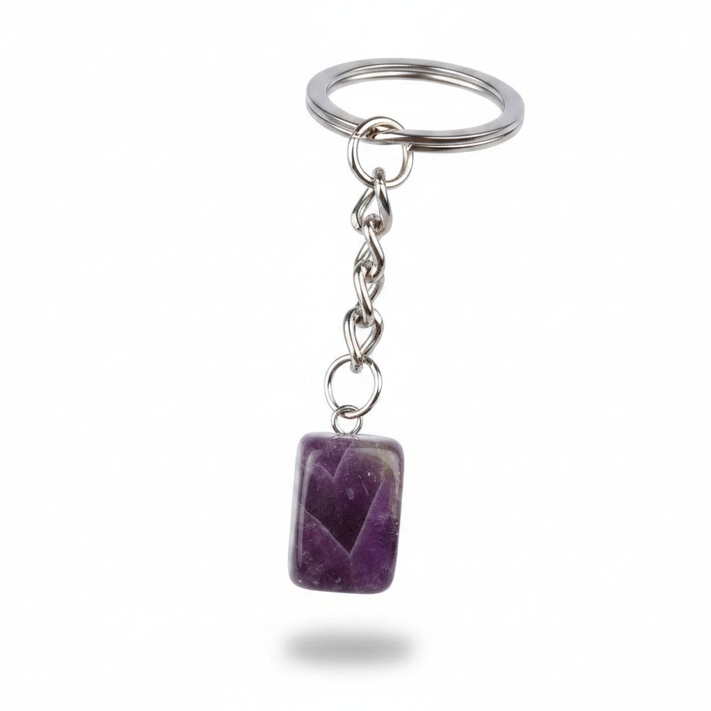 Porte-clés | Pierre précieuse taillée | Sivalc Amethyst