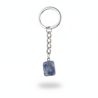 Porte-clés | Pierre précieuse taillée | Sivalc Blue spot